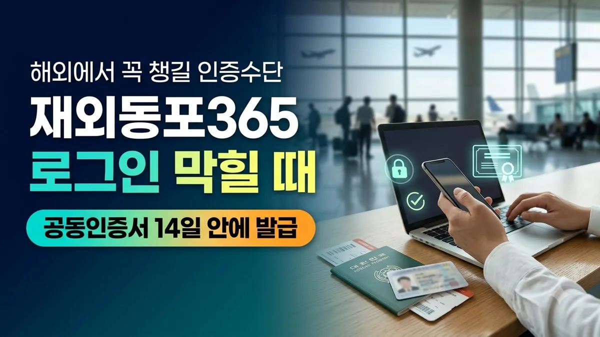 재외동포365 포털 로그인 인증수단 정리