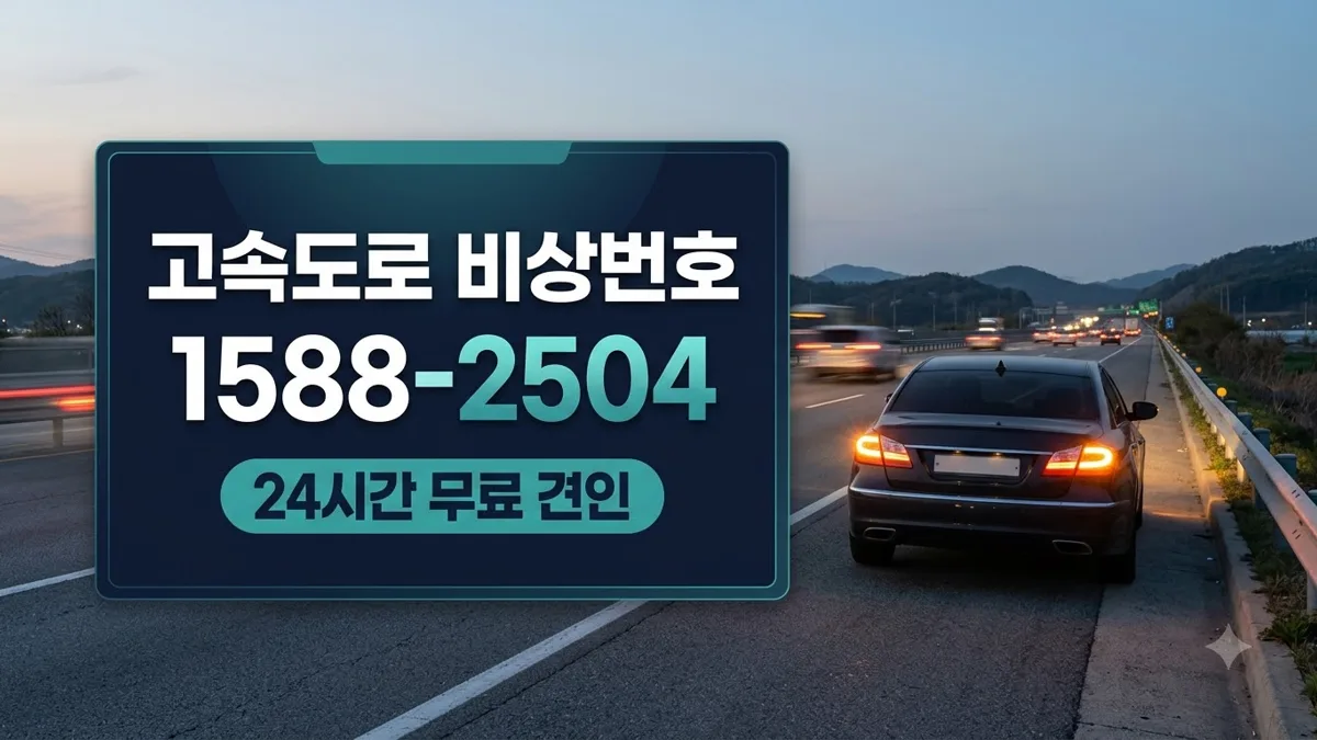고속도로 고객센터 1588-2504 안내