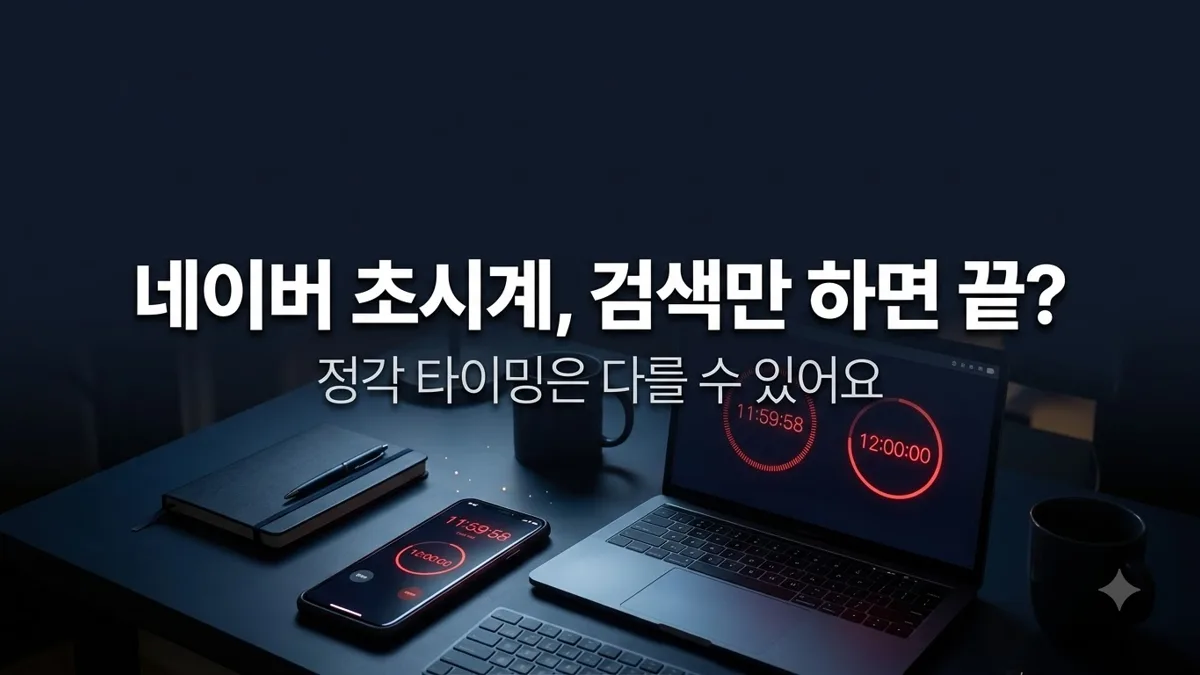 네이버 초시계 검색과 서버시간 차이 안내