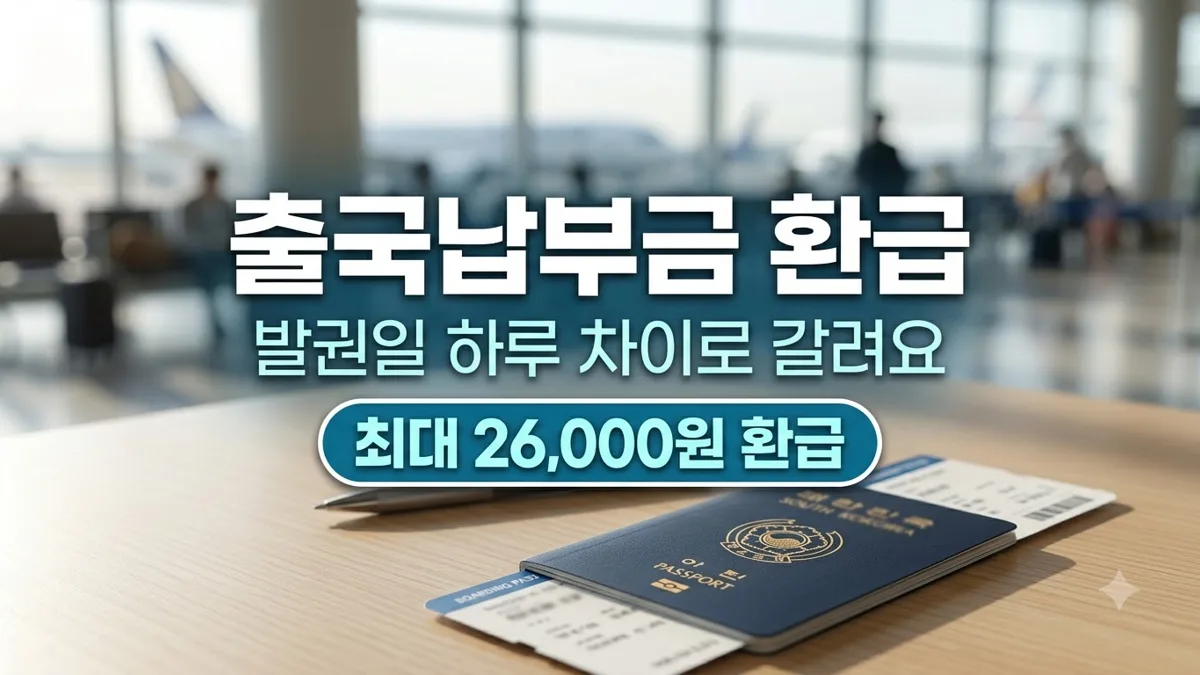 출국납부금 환급 대상과 신청 방법 안내